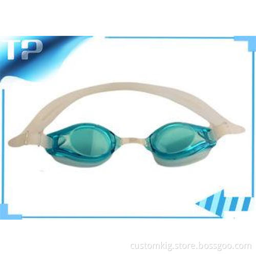 Flat Lens Custom Clear Kids Swim Goggles With Adjustable St